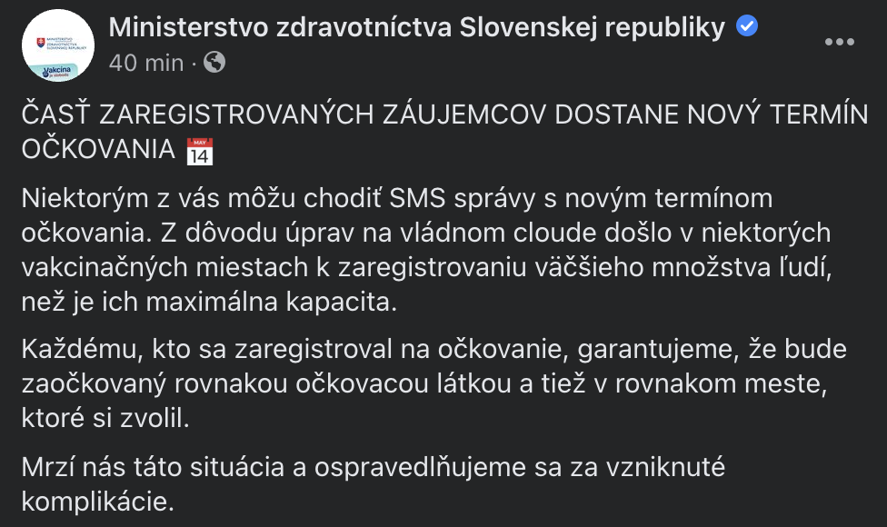 Ministerstvo zdravotníctva upozorňuje na SMSky.