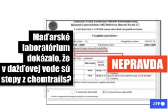 Hoax, chemtrails a dažďová voda