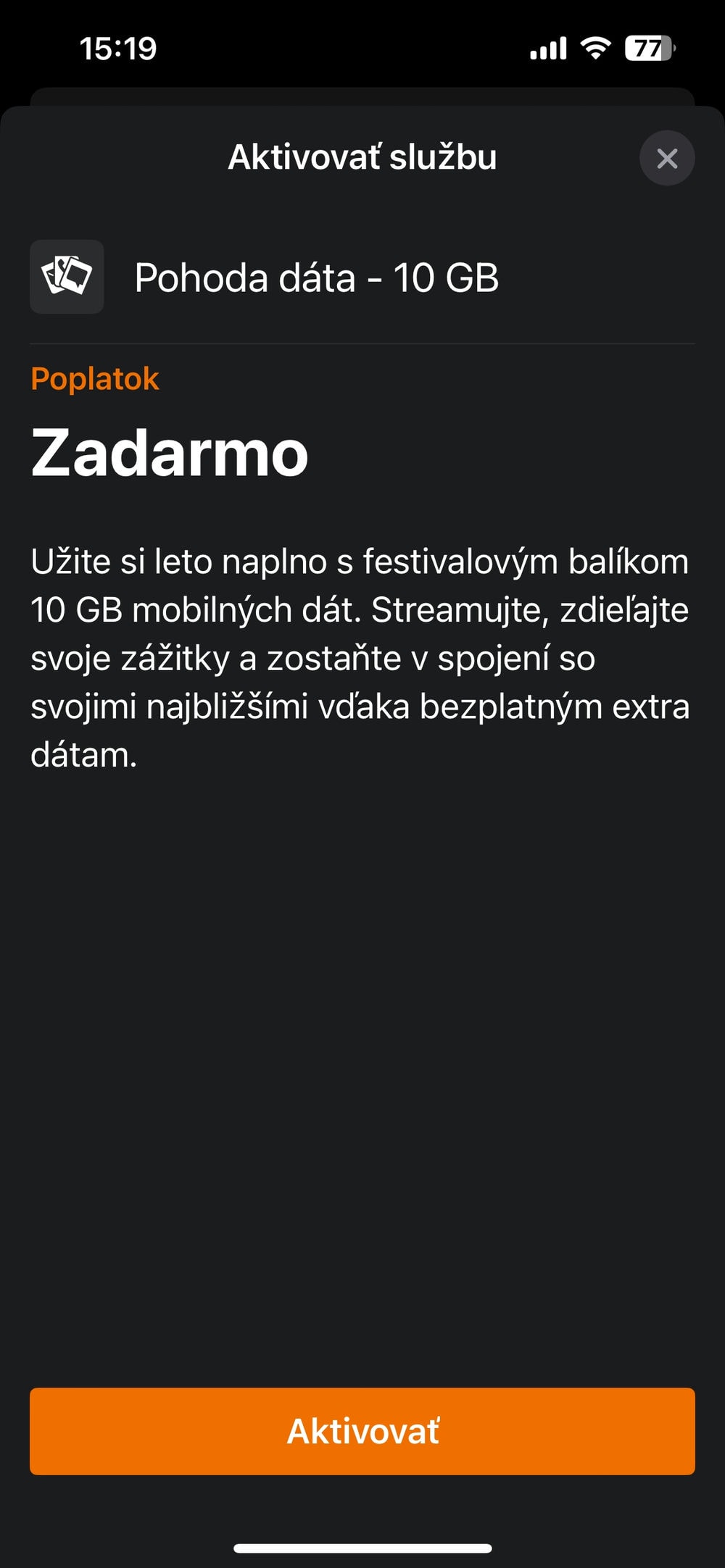 Operátor Orange ponúka zákazníkom 10 GB dát úplne zadarmo