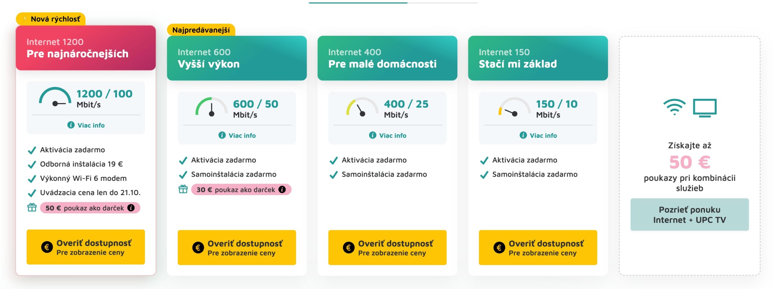 UPC internet