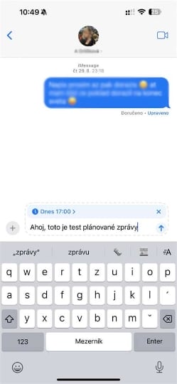 Klávesnica na iPhone