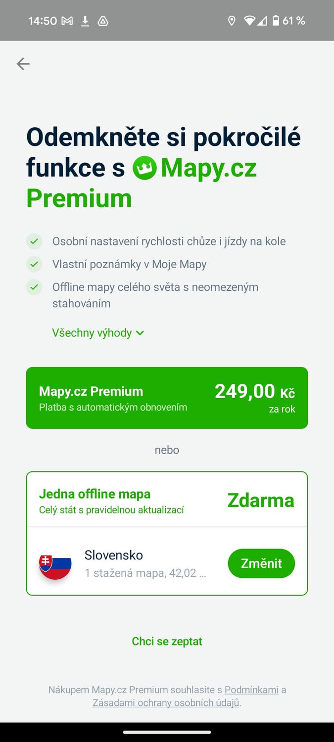 Navigačná služba Mapy.cz chystá prémiový program