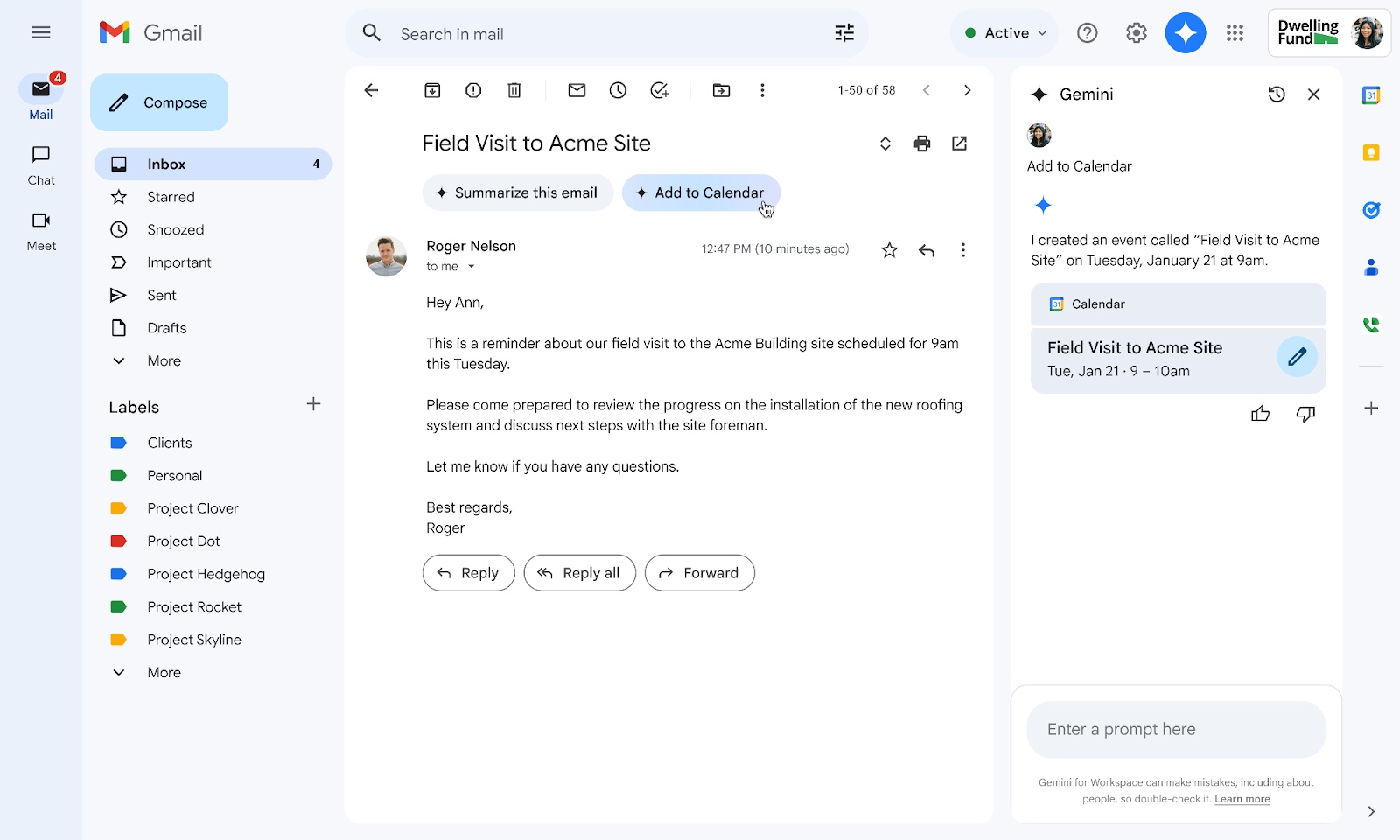 Gmail - nová AI funkcia