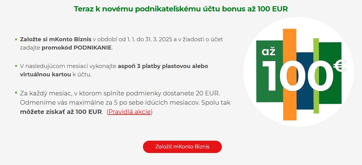 mbank podnikateľský účet